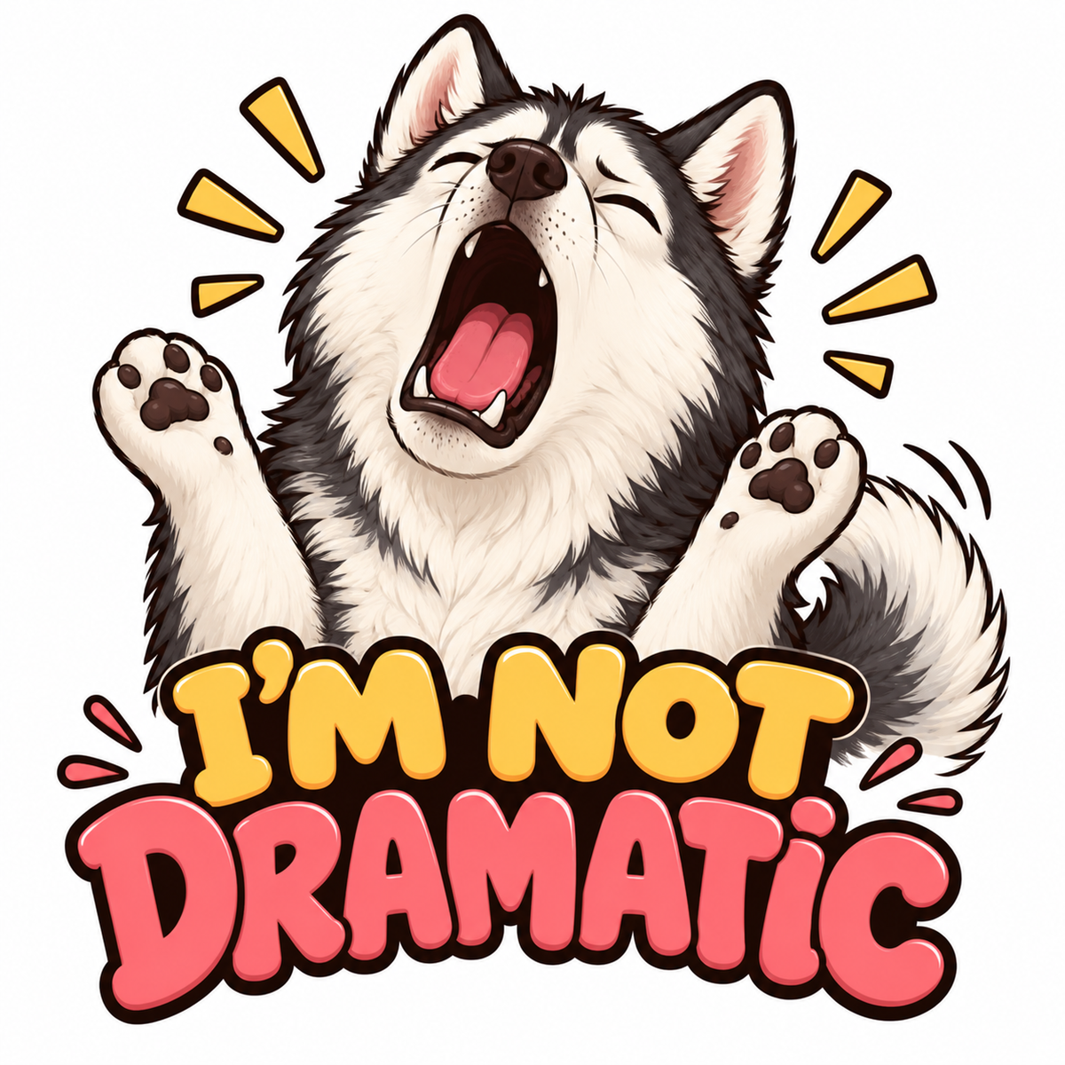 I'm Not Dramatic — husky dog car door light design