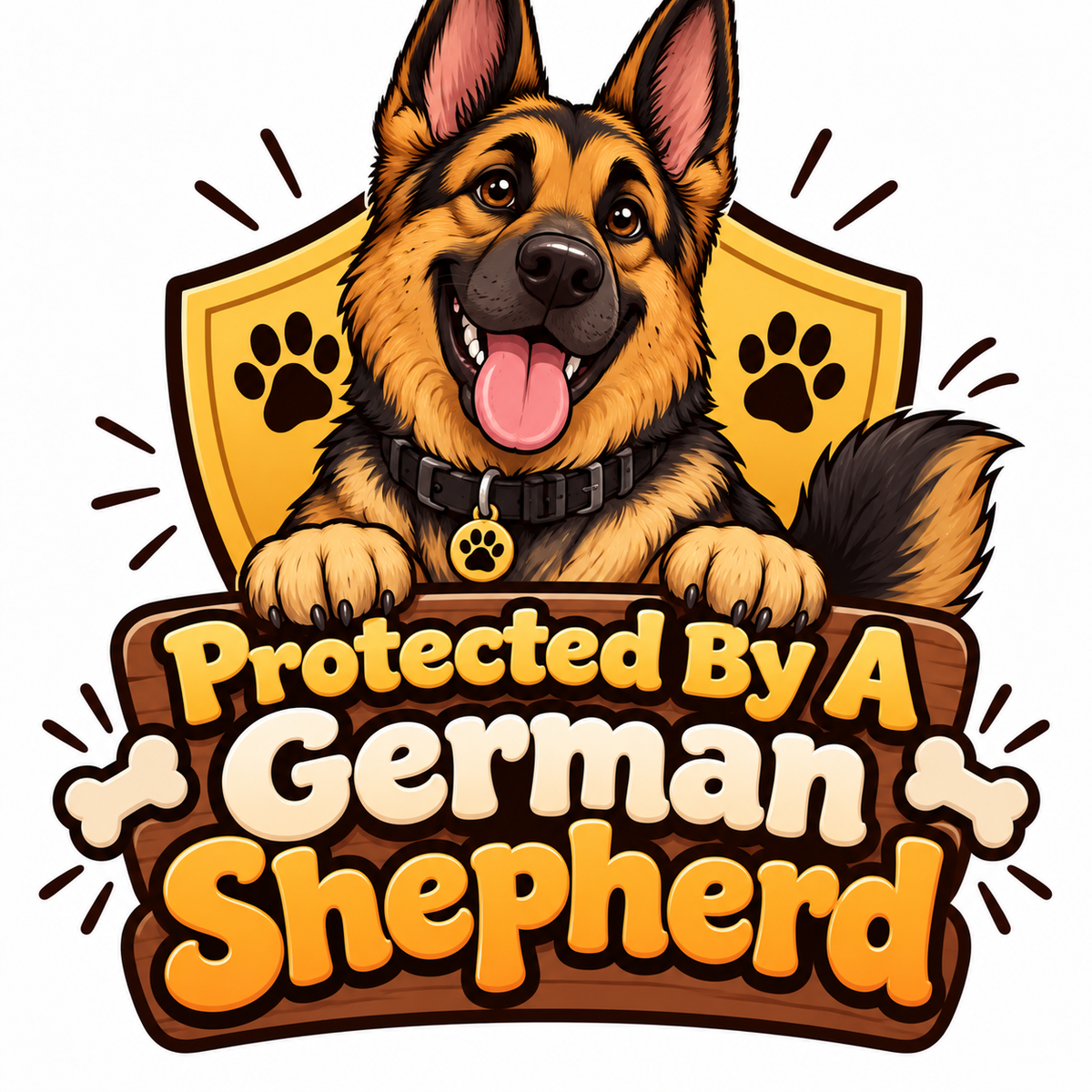 Protected By A German Shepherd — German shepherd car door light design